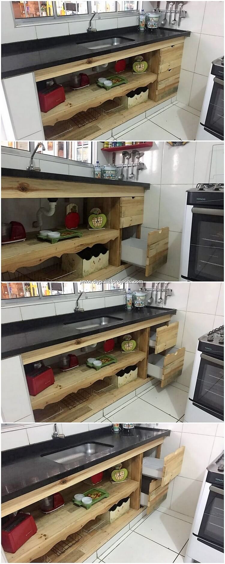 Wood Pallet Kitchen Cabinet