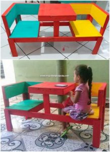 Pallet Chairs with Table
