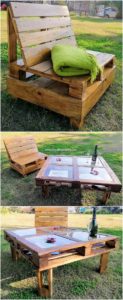Pallet Garden Table and Chair