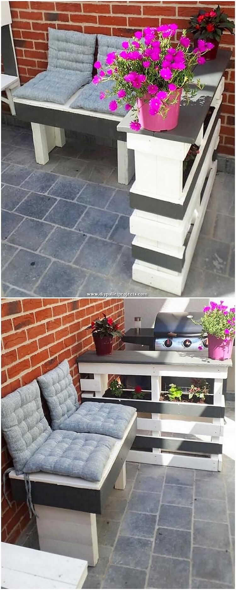 Pallet Planter Table and Bench