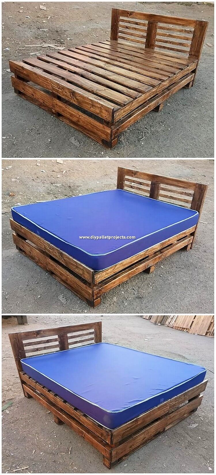 Pallet Wood Bed