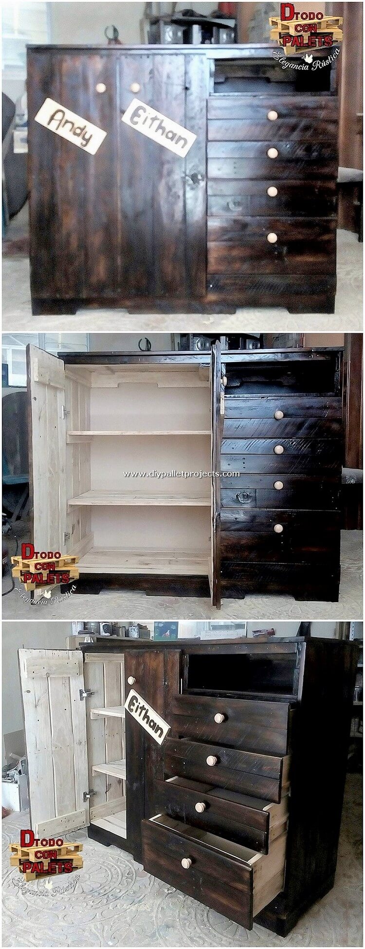Pallet Wood Cabinet