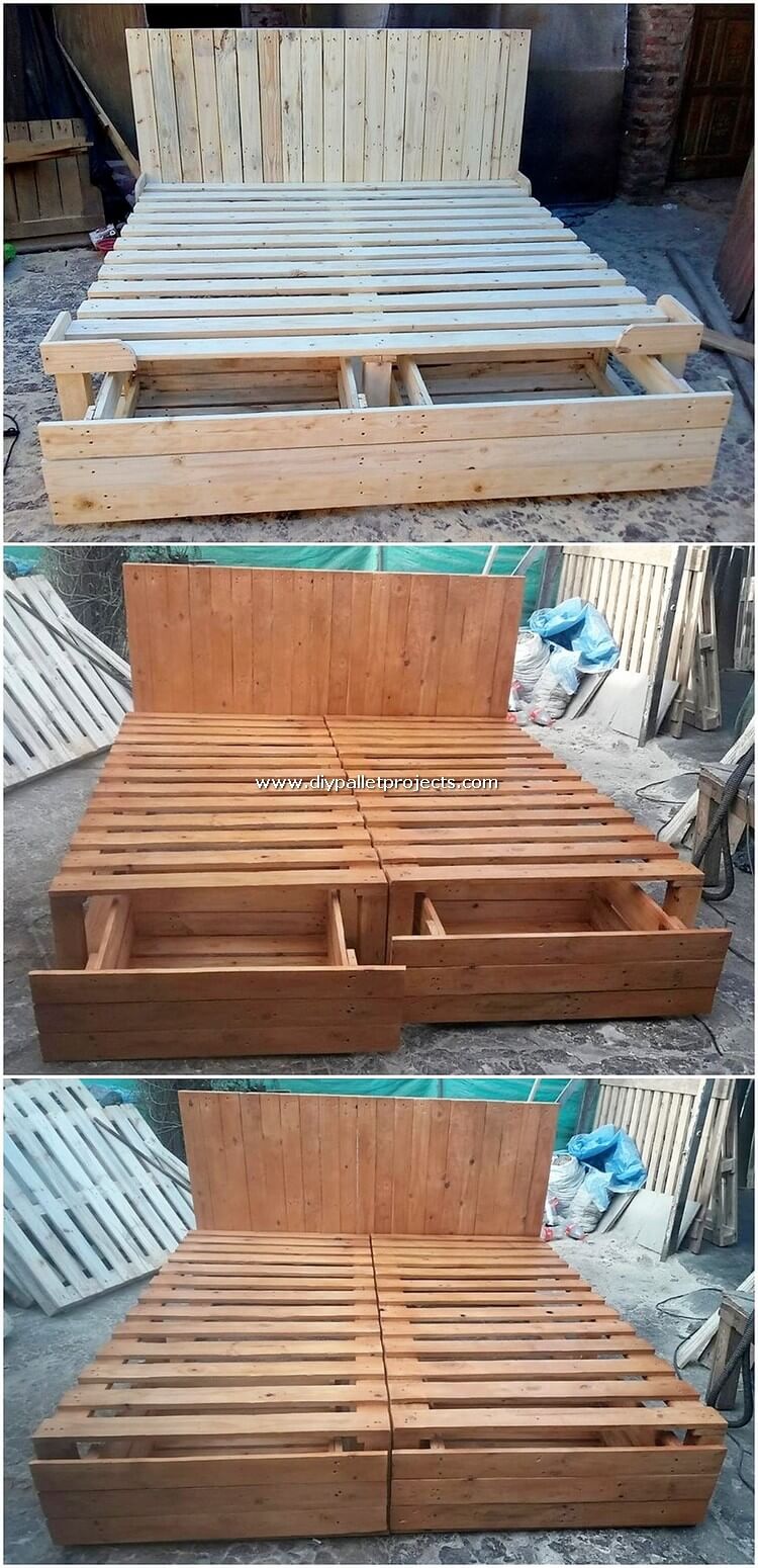 Pallet Bed with Drawer