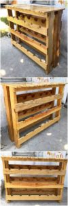 Pallet Wood Shelving Table