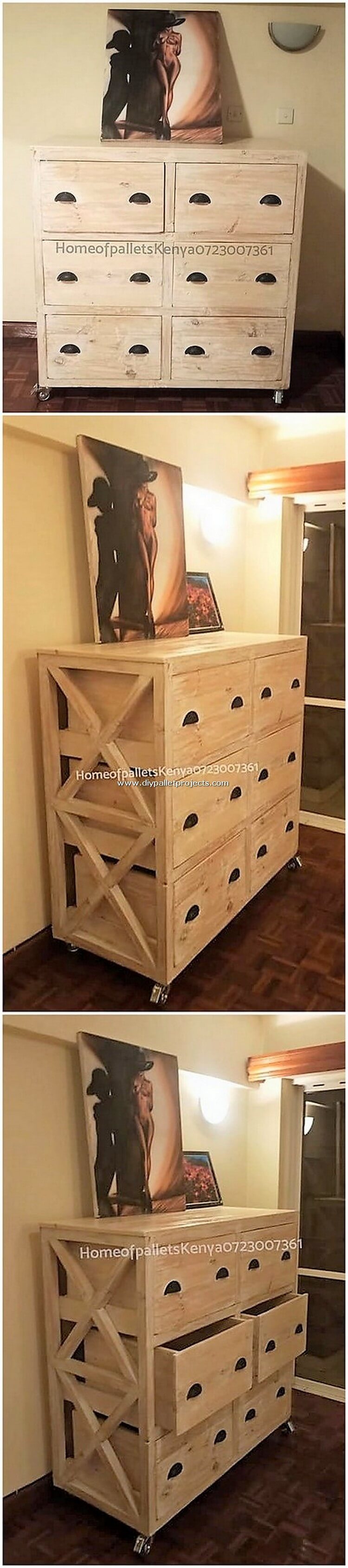 Pallet Cabinet or Chest of Drawers