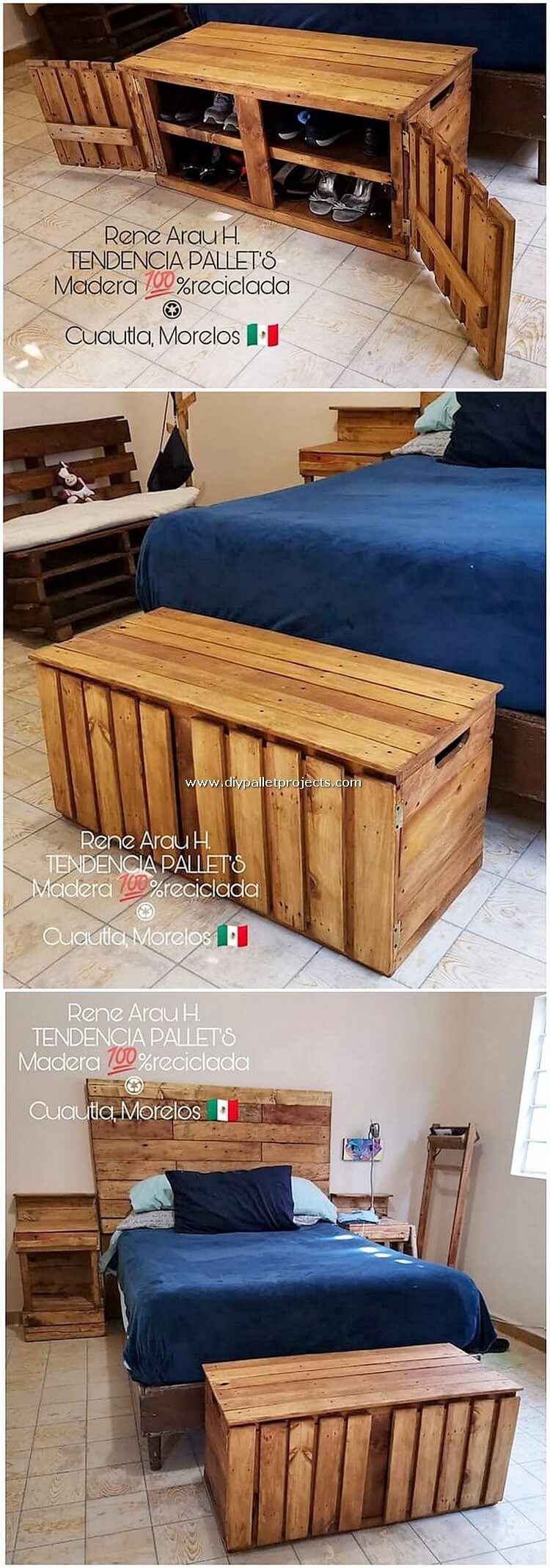 Pallet Bed with Storage Box
