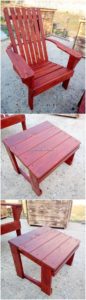 Pallet Chair and Table
