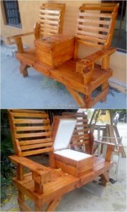 Pallet Chairs with Center Table